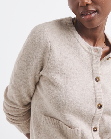 Oatmeal Crew Neck Cardigan