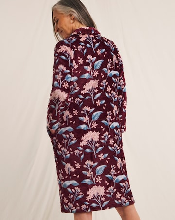 Julipa Fleece Button Through Midi Dressing Gown