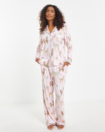 Chelsea Peers Jersey Alpaca Print Pyjama Set