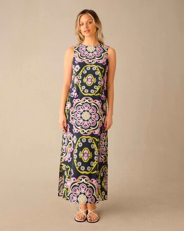 Ro&Zo Geo Print Tie Belt Dress
