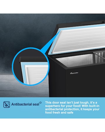 Fridgemaster MCF200EB 198L Freestanding Chest Freezer - Black - E Rated