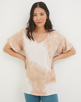 FatFace 'Ebb &amp; Flow' Cotton Abi Tie Dye Tee