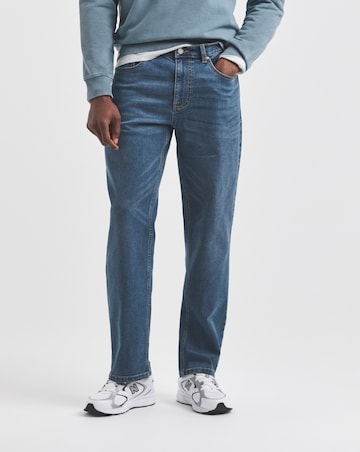 Union Straight Fit Stretch Jeans Mid Wash