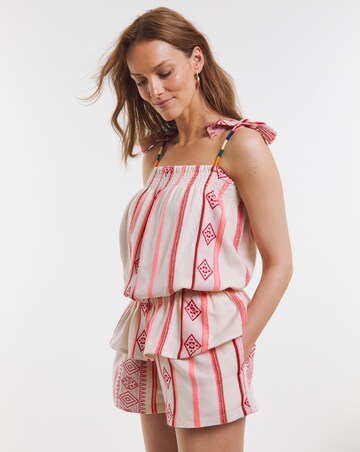 Beach to Beach Stripe Beach Top and Shorts Co-ord