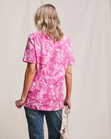 Julipa Pure Cotton V-Neck Contrast Stitch Top