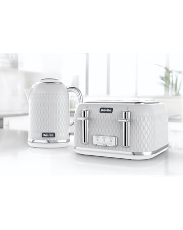 Breville VTT911 Curve 4 Slice White Toaster