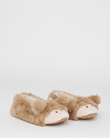 Helly Highland Cow Ballerina Slippers - Extra Wide Fit (EEE)