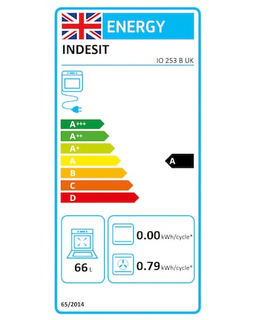 Indesit Turn&Go IO 253 B UK Built-In Electric Single Oven Black