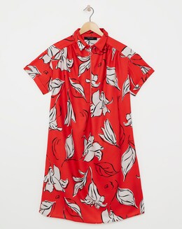 Zip Collared Tunic Dress