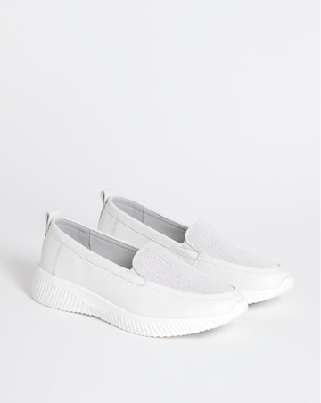 Heavenly Soles Fia Sporty Leather Loafer - Extra Wide Fit (EEE)