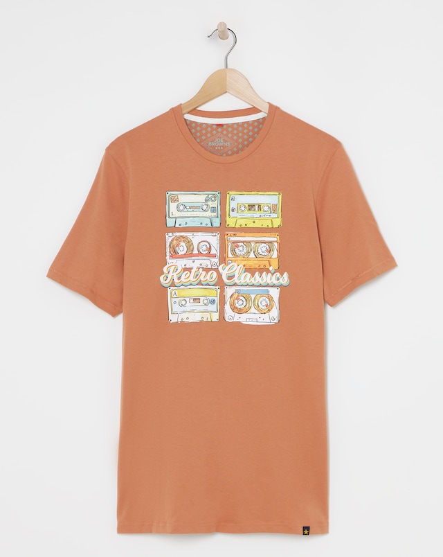 Joe Browns Cassette Print T-Shirt Long Length