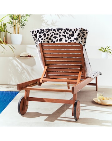 Catherine Lansfield Leopard Sun Lounger