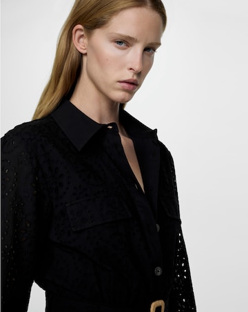 Mango Shirly Broiderie Anglaise Mini Shirt Dress