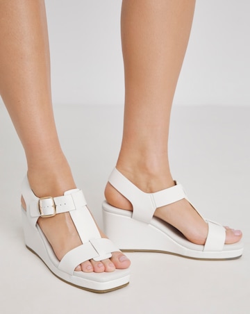 Emilia Two Part Wedged Sandal - Wide Fit (E)