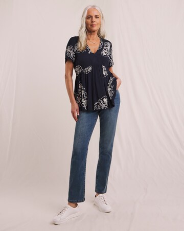 Julipa Textured Crinkle Printed Blouse