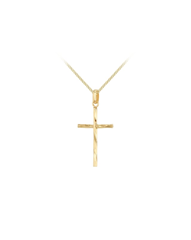 9 Carat Gold Cross Pendant On Chain