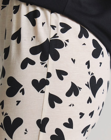 Pretty Secrets (2 Pack) Value Pyjama Sets Heart Print/Black