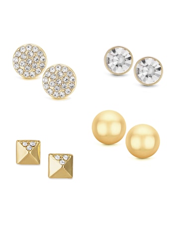 Buckey 4 Pack Gold Earring Set