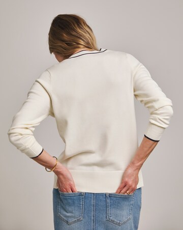 Anthology Contrast Trim Rib Cardigan