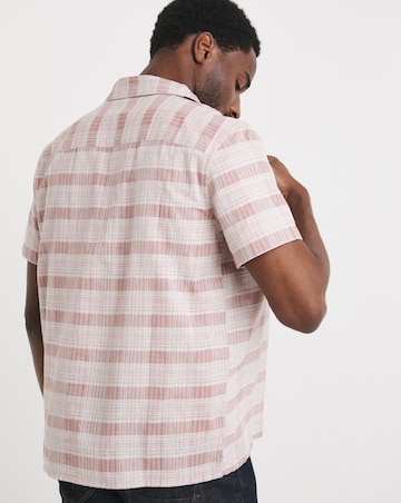 Short Sleeve Textured Check Shirt