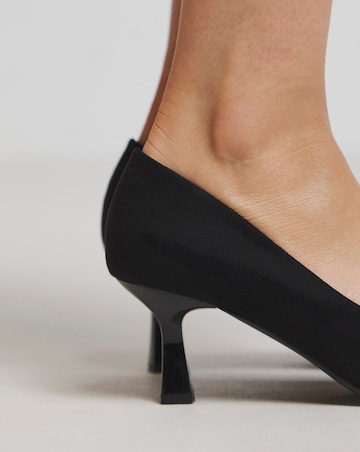 Heavenly Soles Connie Kitten Heel Pointed Court Shoe Extra Wide EEE Fit