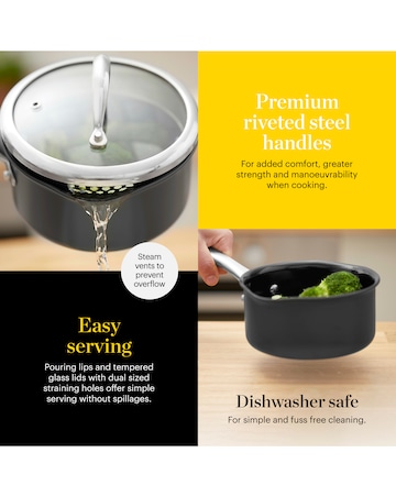 Tower x Good Food 3 Piece Saucepan Set