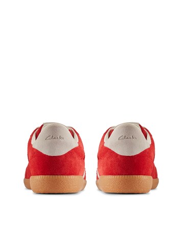 Clarks Stara Walk Red Combi Suede Trainers