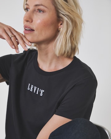 Levi's Perfect Tee Embroidered Caviar