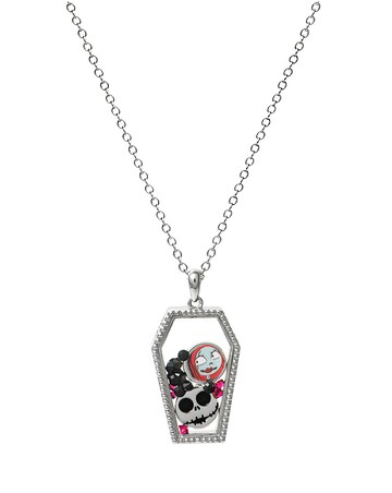 Disney Nightmare Before Christmas Silver plated Floating Stone Necklace