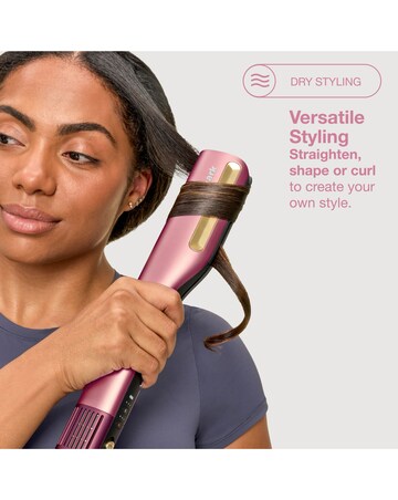Shark SilkiPro Straight Hair Straightener + Dryer in One Tool HT401UKPK Pink