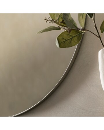Gallery Bowie Round Mirror Silver