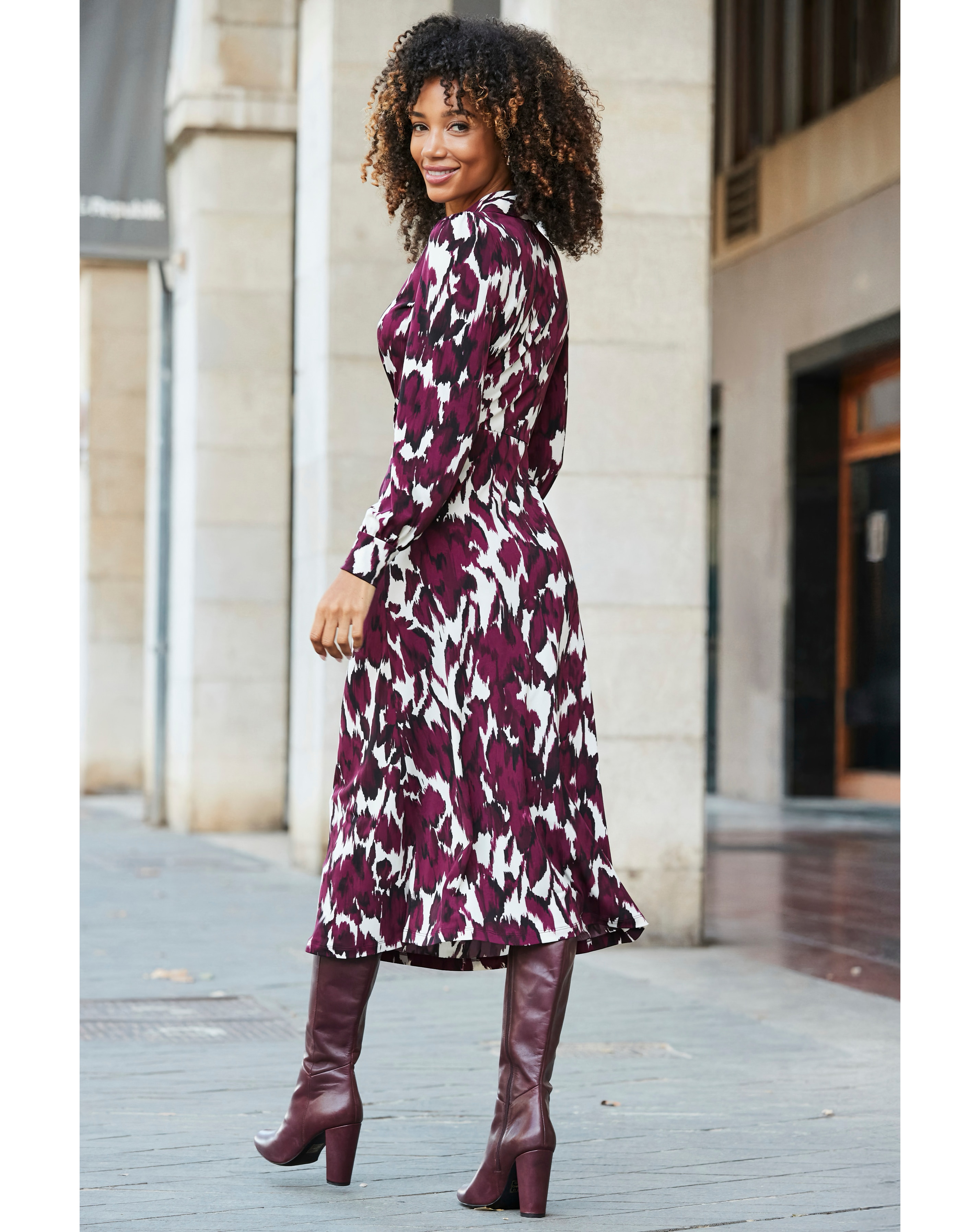 Sosander Ikat Twist Front Dress | JD Williams
