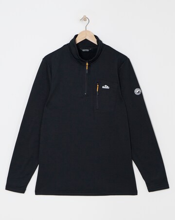 Snowdonia Overhead Black Grid Fleece