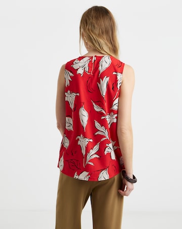 Pleated Sleeveless Shell Top