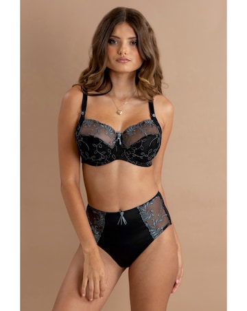 Pour Moi Imogen Rose Full Cup Wired Bra Black