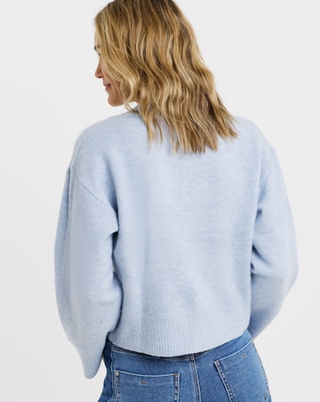 Wide Sleeve V Neck Cardigan