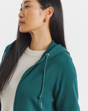 Longline Zip Up Hoodie