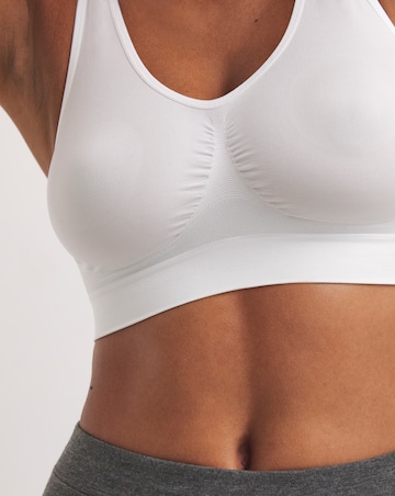 Pretty Secrets (3 Pack) Comfort Tops (Fits Up To D) White