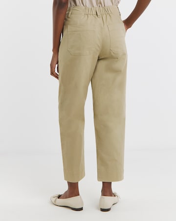 Cotton Rich Barrel Leg Trouser with Stretch