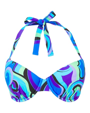 Swirl Mix And Match Underwired Padded Plunge Bikini Top