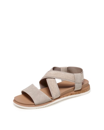Skechers Taupe Bobs Desert Kiss Low Sandals - Wide Fit (E)