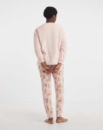 Pretty Secrets Reindeer Giftable Fleece Pyjama Set & Hot Water Bottle