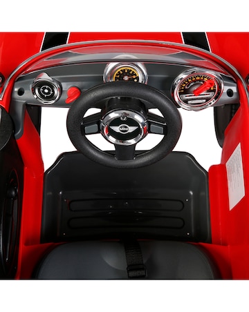 Mini Cooper Play Push Car with Parental Handle - Red