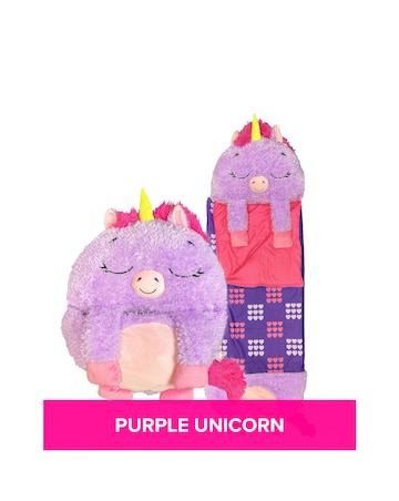 Happy Nappers Purple Unicorn Plush Sleeping Bag
