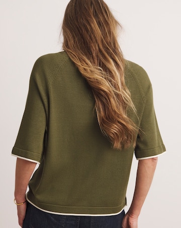 Anthology Contrast Trim Short Sleeve Jumper