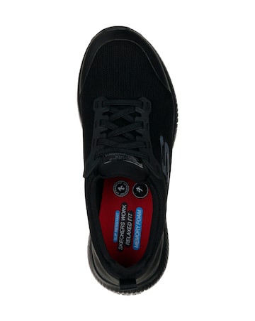 Skechers Black Squad SR Work Wear Shoes- Wide Fit (E)
