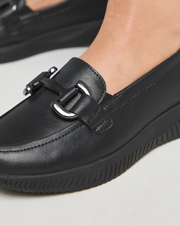 Heavenly Soles Lynn Sporty Loafers With Trim - Extra Wide Fit (EEE)