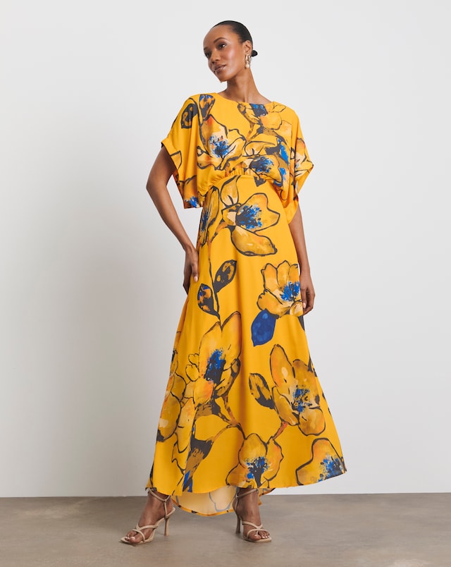 joanna hope beaded maxi dress Alex Evenings Draped Gown & Glitter Bolero Jacket main image 1