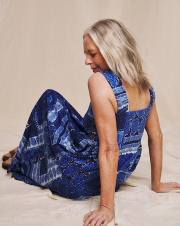 Julipa Pure Cotton Button Side Pinny Midi Dress