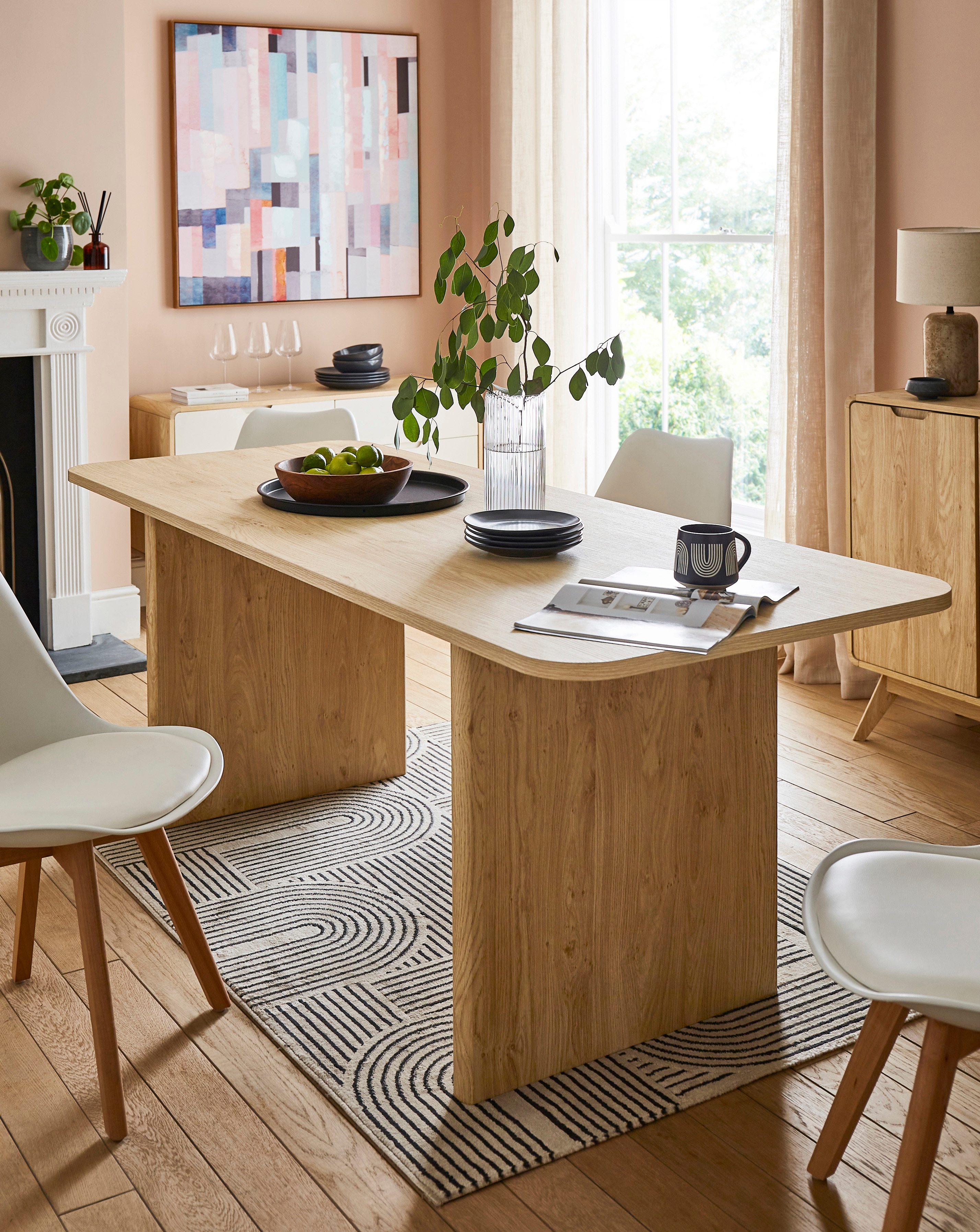 Oslo Panel End Dining Table | JD Williams